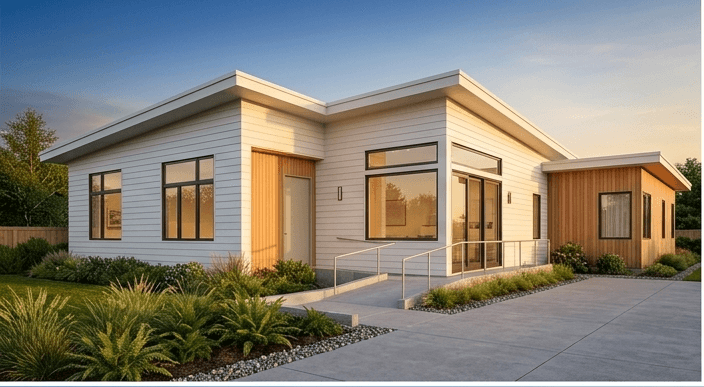 Completed backyard cottage / DADU exterior